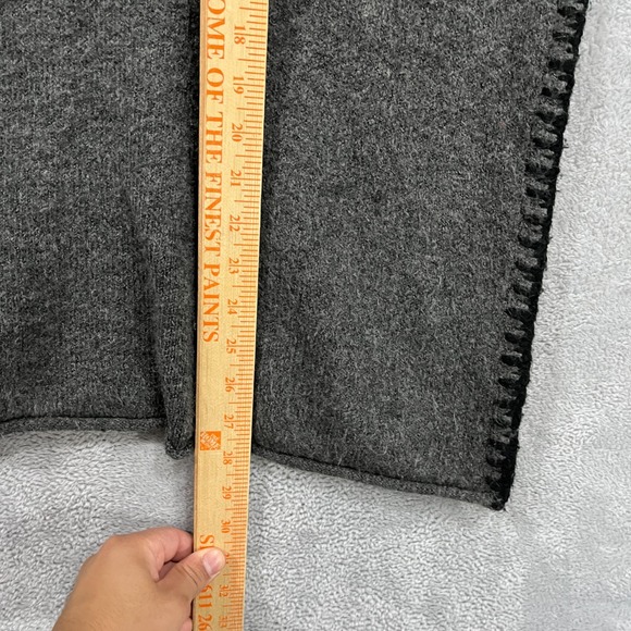 Zara Sweater Womens Large Pullover Gray Acrylic Fisherman Cottage Old Money Rare - Picture 6 of 8